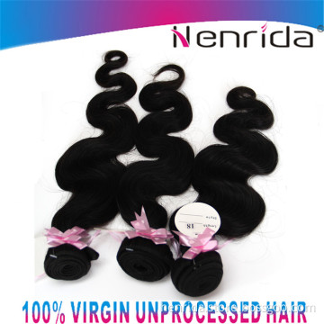 12-34" Natural Color 6A Unprocessed Wavy Brazilian Virgin Hair Body Wave Hair Weave Human Hair Extension